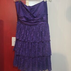Torrid Purple Strapless Lace Dress